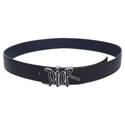 DIOR ディオール x Shawn Stussy ショーンステューシー 20AW ロゴバックル リバーシブルレザー ベルト