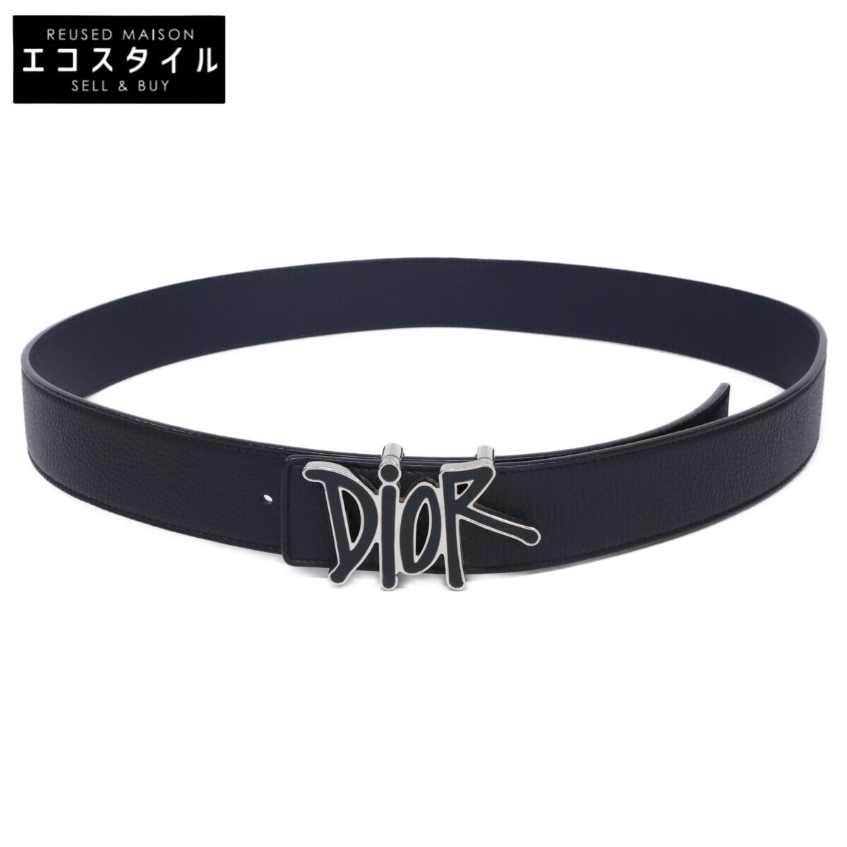 DIOR ディオール x Shawn Stussy ショーンステューシー 20AW ロゴバックル リバーシブルレザー ベルト