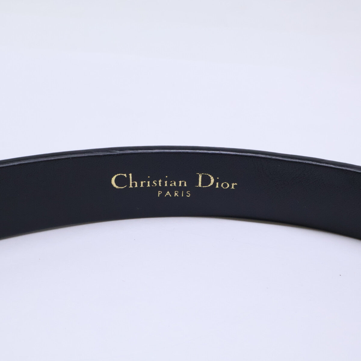 Christian Dior クリスチャンディオール 60-MA-0250 CDバックル レザー ナロー ベルト