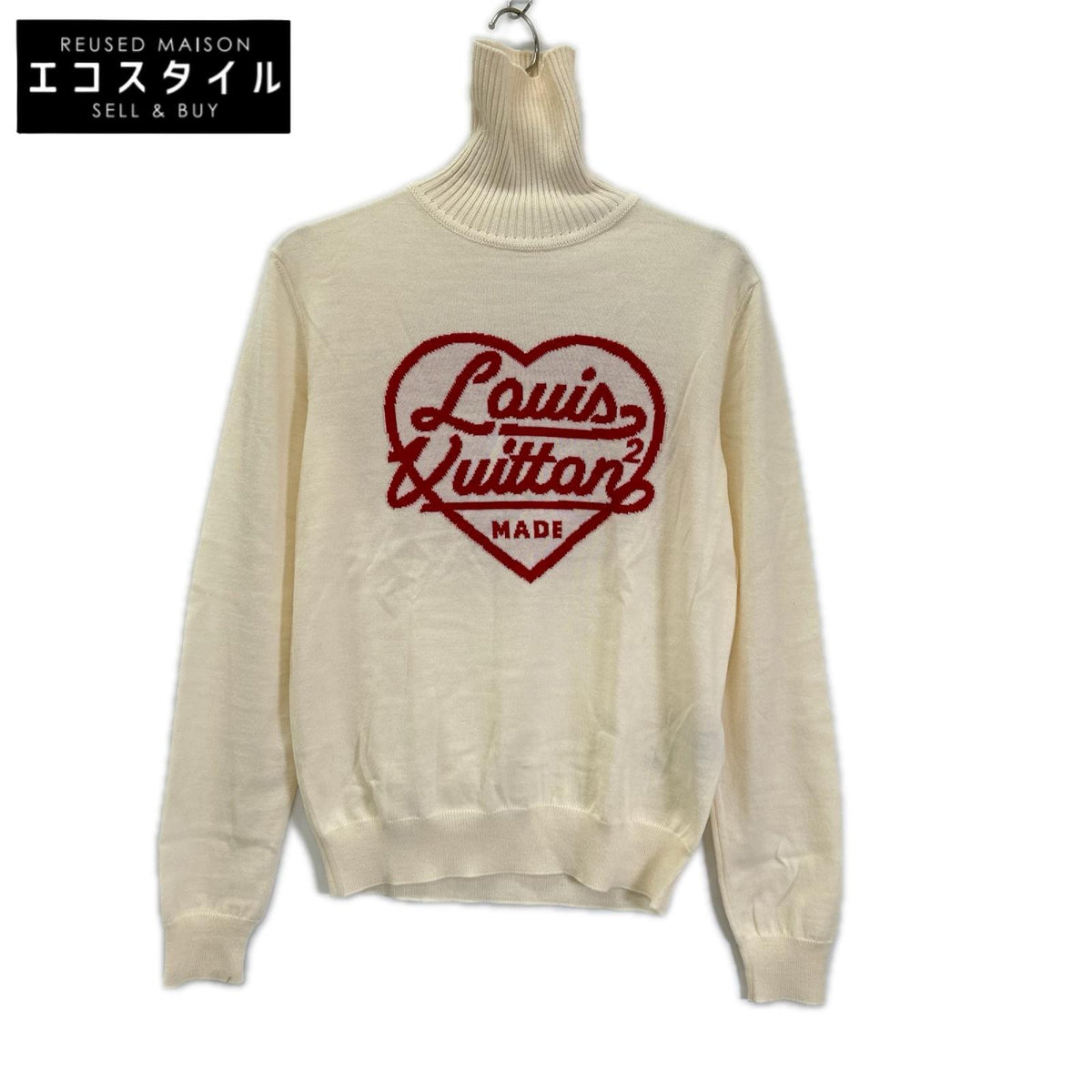 LOUIS VUITTON ルイヴィトン ×NIGO アイボリー タートルネック ニット トップス