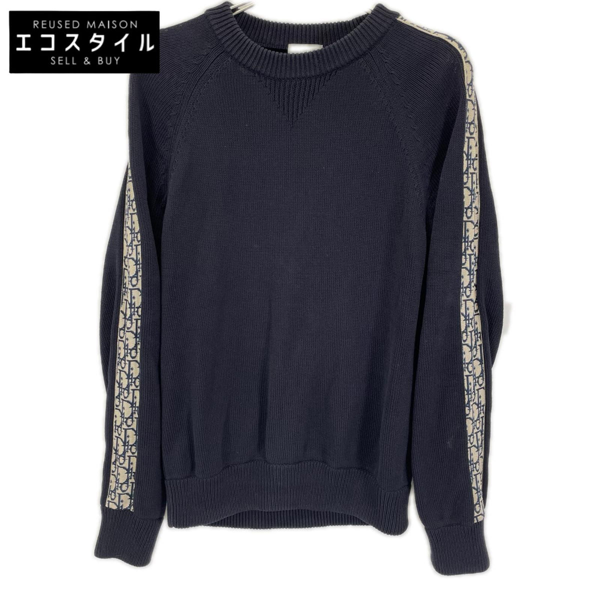 DIOR ディオール 113M638AT187 ネイビー オブリーク トロッター 長袖ニット トップス
