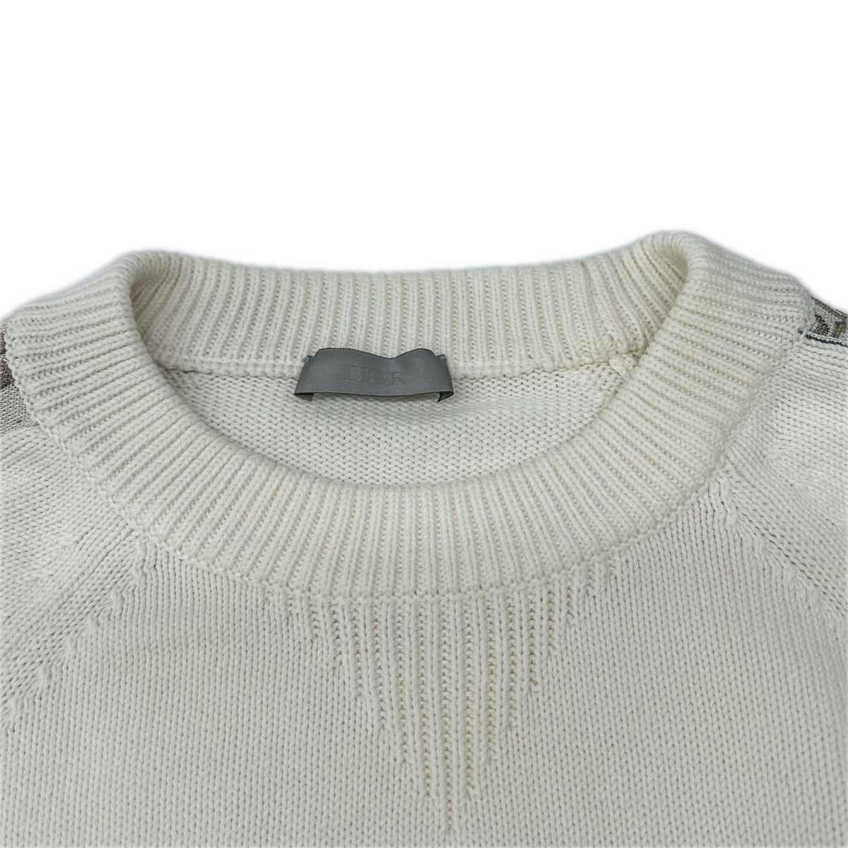 DIOR ディオール 113M638AT187 ホワイト オブリーク トロッター 長袖ニット トップス