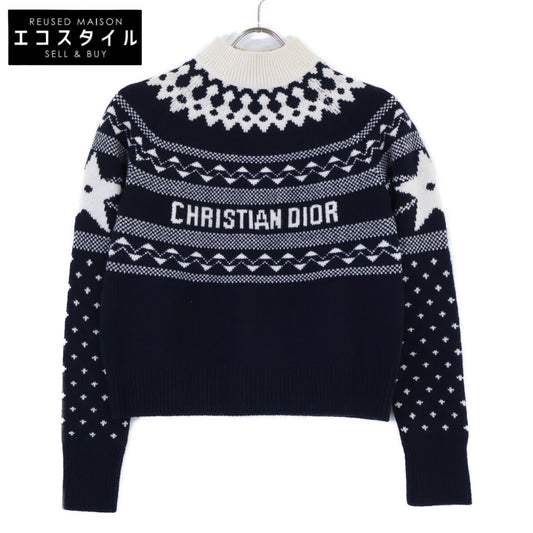 DIOR ディオール 【国内正規】144S60AM134 ノルディック柄 カシミヤｘウール ハイネック 長袖ニットセーター トップス