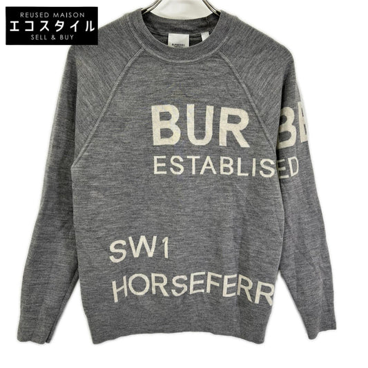 BURBERRY バーバリー 8028718 グレー ウール 長袖ニット トップス