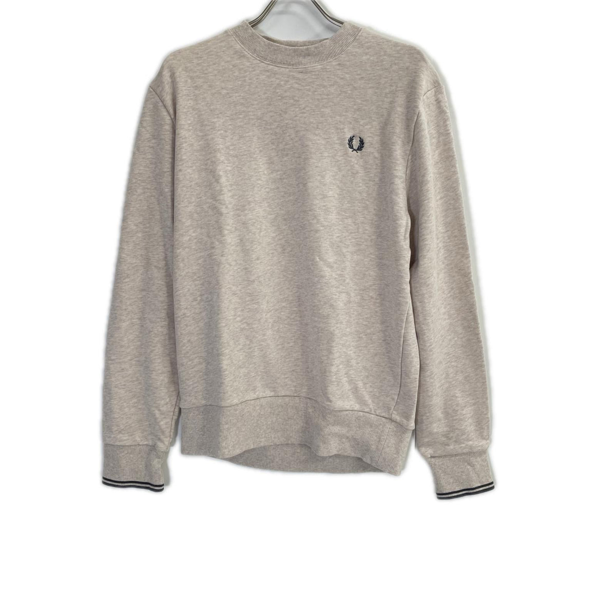 FRED PERRY フレッドペリー ベージュ ワンポイントロゴ スウェットトレーナー トップス