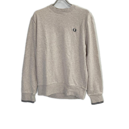 FRED PERRY フレッドペリー ベージュ ワンポイントロゴ スウェットトレーナー トップス