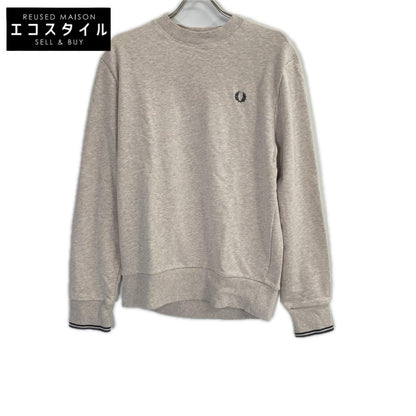 FRED PERRY フレッドペリー ベージュ ワンポイントロゴ スウェットトレーナー トップス