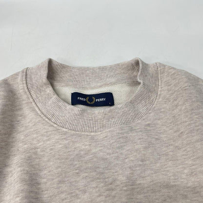 FRED PERRY フレッドペリー ベージュ ワンポイントロゴ スウェットトレーナー トップス