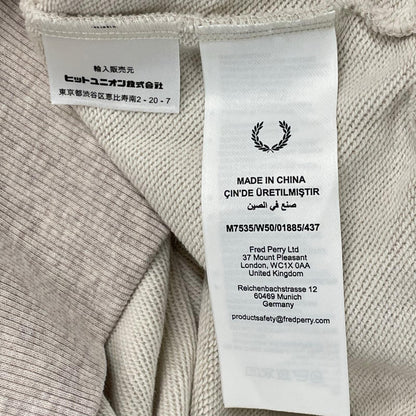 FRED PERRY フレッドペリー ベージュ ワンポイントロゴ スウェットトレーナー トップス