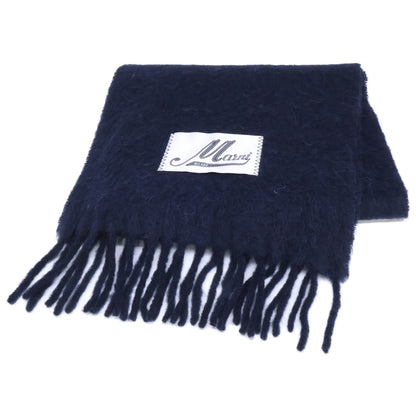 MARNI マルニ 【美品/国内正規】ASZC0005A0 UTW918 00B99 ロゴパッチ アルパカ マフラー
