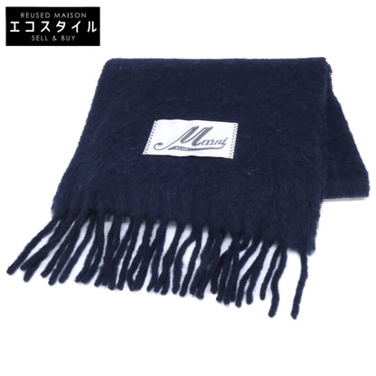 MARNI マルニ 【美品/国内正規】ASZC0005A0 UTW918 00B99 ロゴパッチ アルパカ マフラー