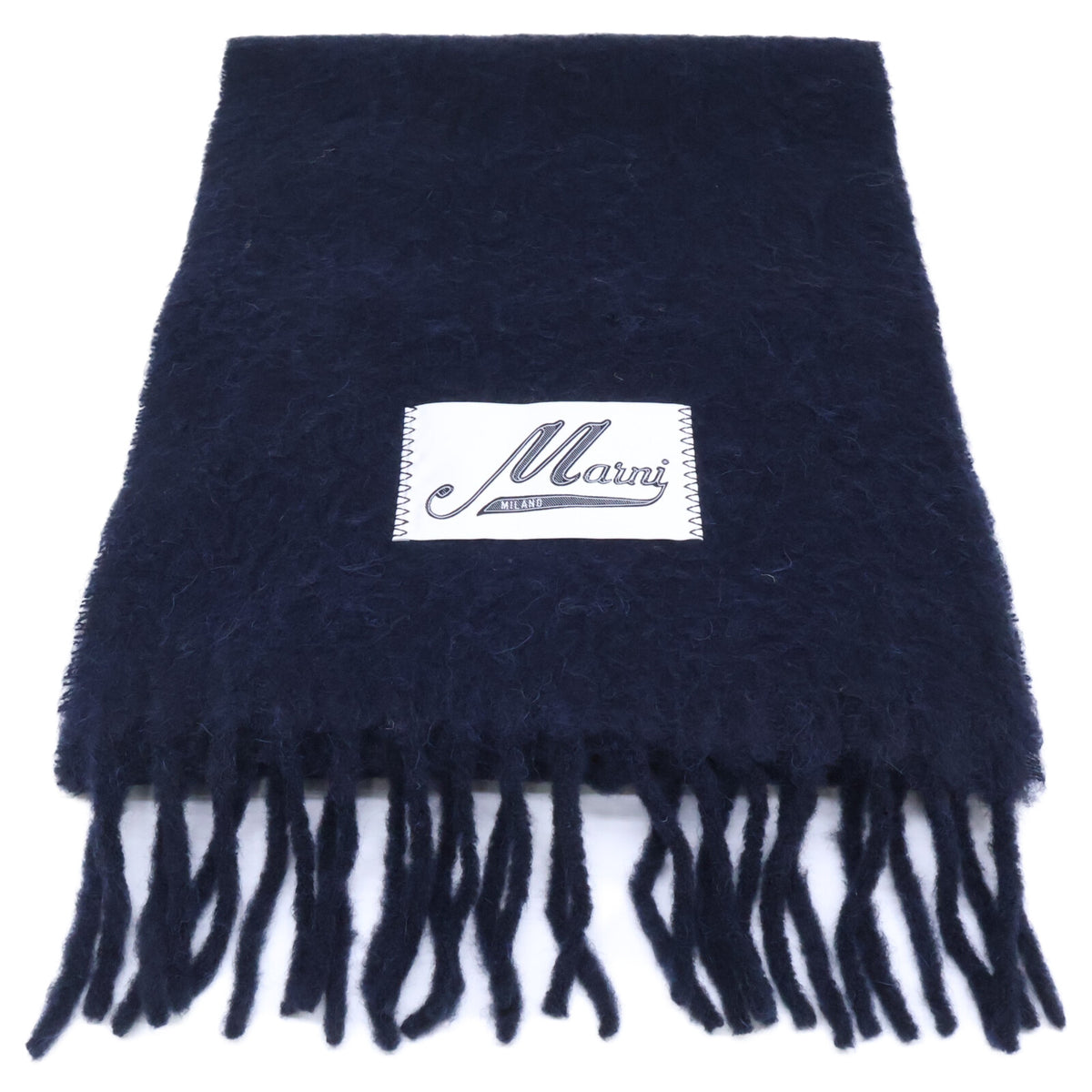 MARNI マルニ 【美品/国内正規】ASZC0005A0 UTW918 00B99 ロゴパッチ アルパカ マフラー