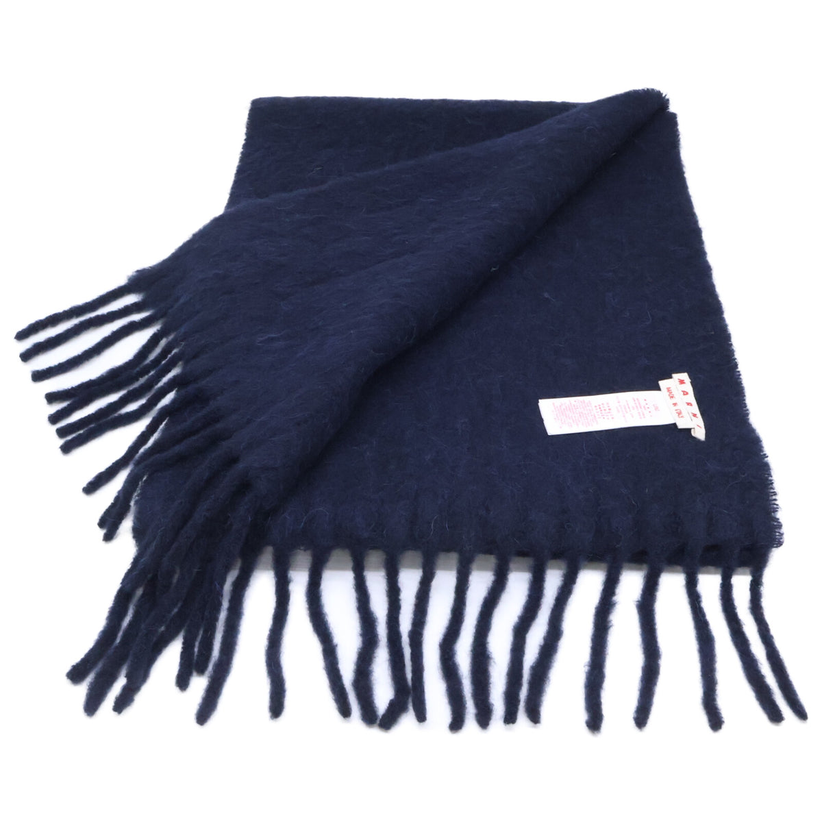 MARNI マルニ 【美品/国内正規】ASZC0005A0 UTW918 00B99 ロゴパッチ アルパカ マフラー