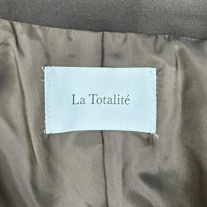 La TOTALITE ラ トータリテ 25年 ブラウン 金ボタン ウール混ダブルブレスト テーラードジャケット ジャケット