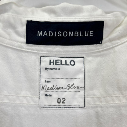 MADISON BLUE マディソンブルー ホワイト HAMPTON BACK SATIN SHIRT ハンプトン バックサテンシャツ トップス