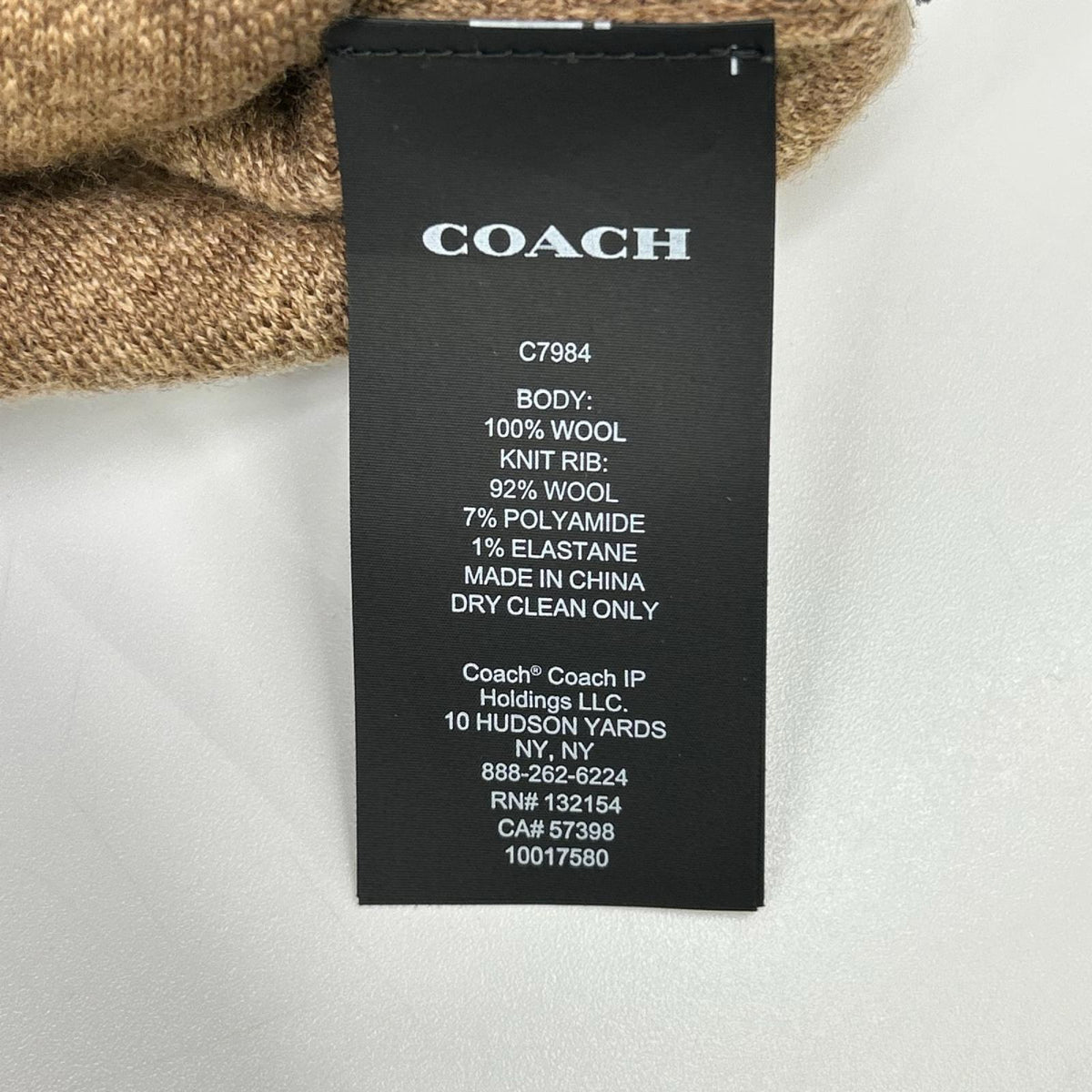 COACH コーチ C7984 ベージュ シグネチャー 総柄 ニットトップス トップス