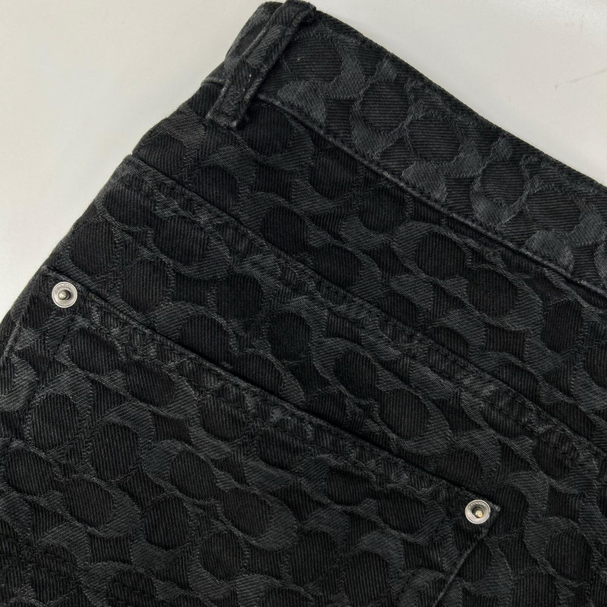 COACH コーチ CL363 ブラック シグネチャー デニム パンツ ボトムス