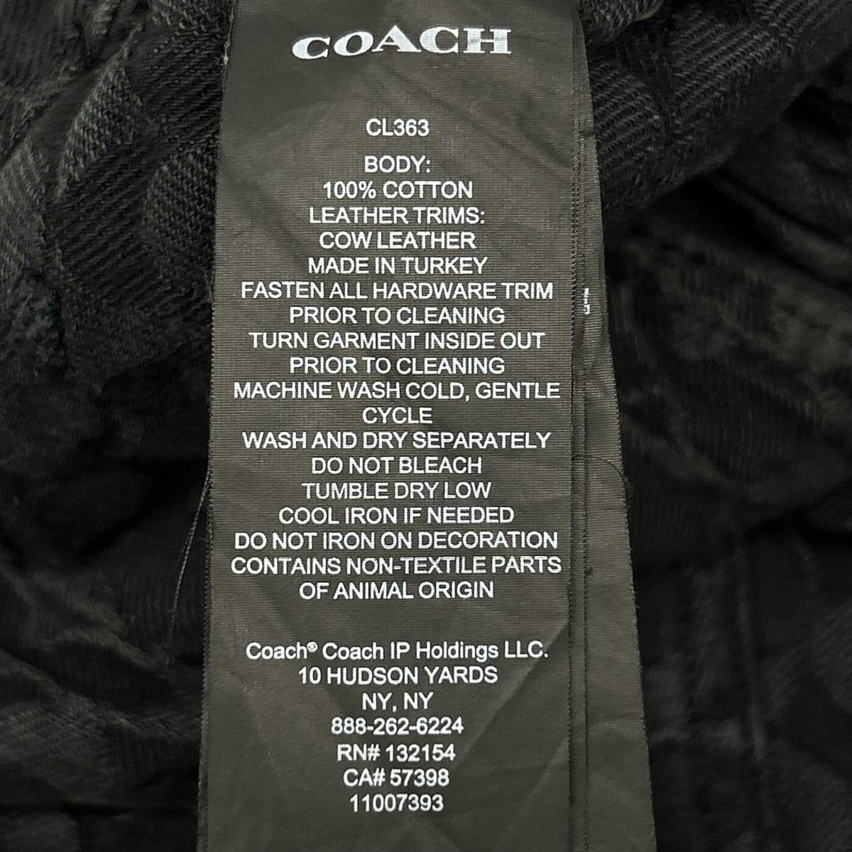 COACH コーチ CL363 ブラック シグネチャー デニム パンツ ボトムス