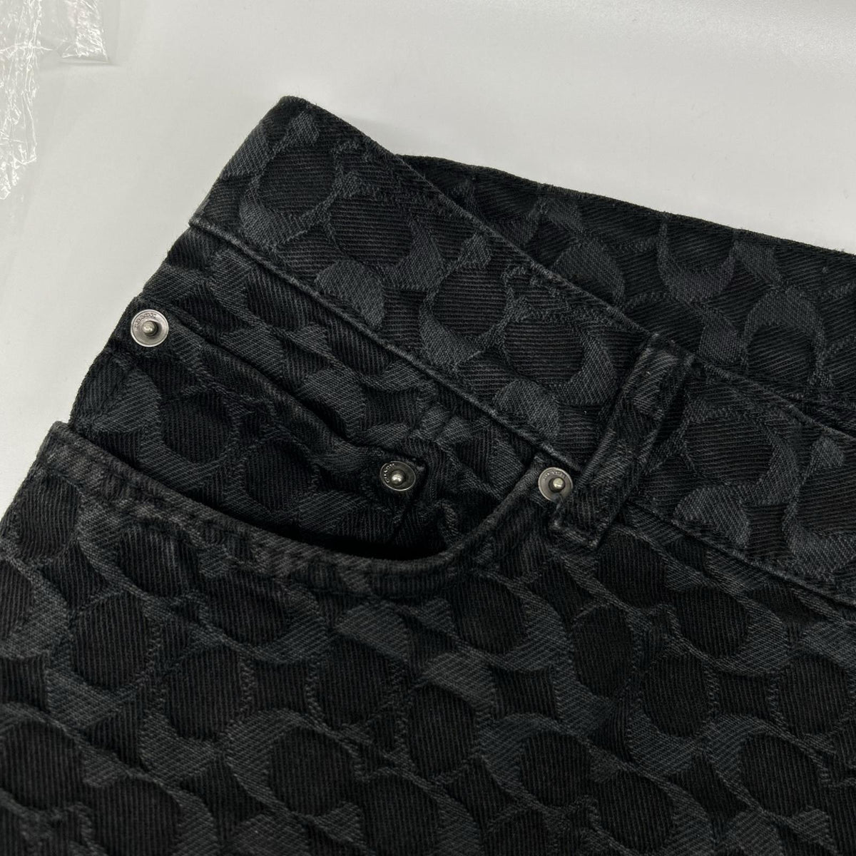 COACH コーチ CL363 ブラック シグネチャー デニム パンツ ボトムス