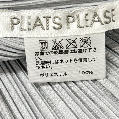 PLEATS PLEASE プリーツプリーズ PP55-JK106 ライトグレー プリーツ ハイネックロングスリーブカットソー トップス