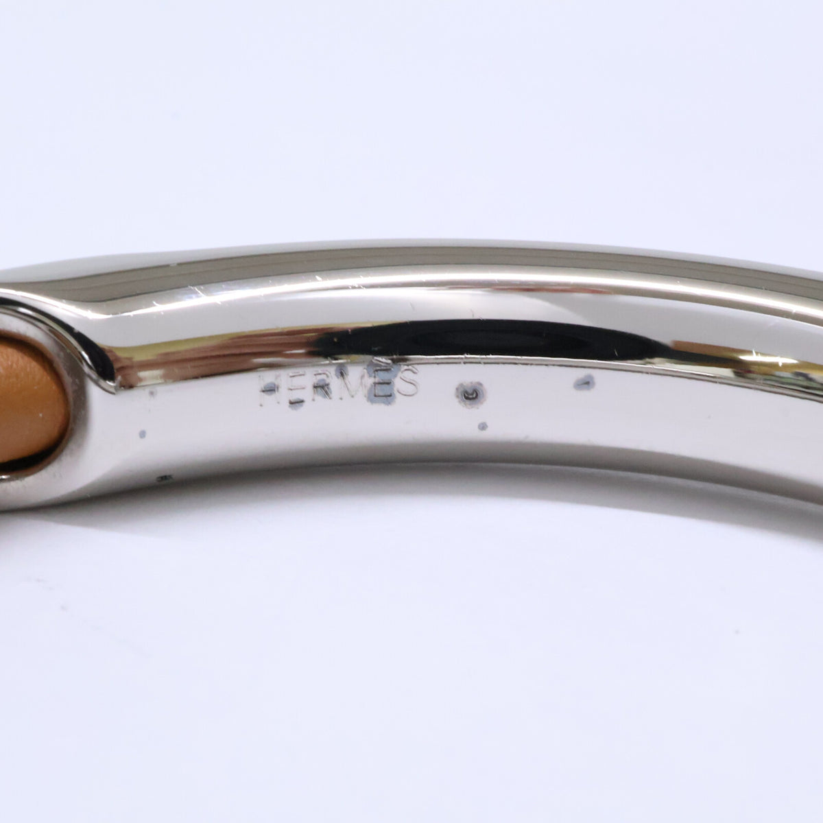 HERMES エルメス メタル/レザー バングル