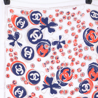 CHANEL シャネル 12P CC ココマーク クローバー シルク スカーフ