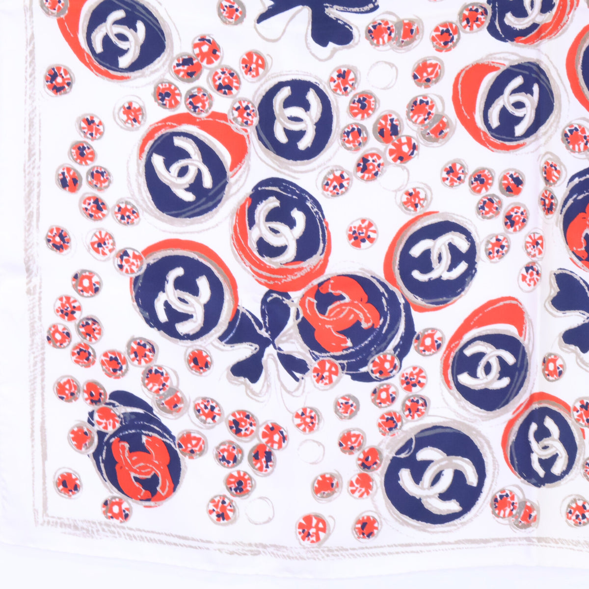 CHANEL シャネル 12P CC ココマーク クローバー シルク スカーフ