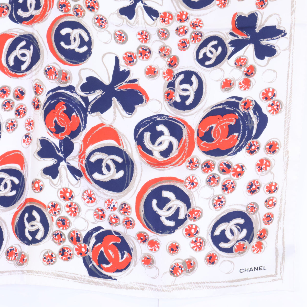 CHANEL シャネル 12P CC ココマーク クローバー シルク スカーフ