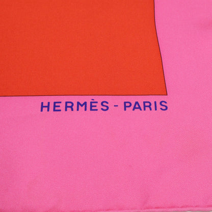 HERMES エルメス CUIRS DU DESERT 砂漠の革飾り シルク カレ140 スカーフ