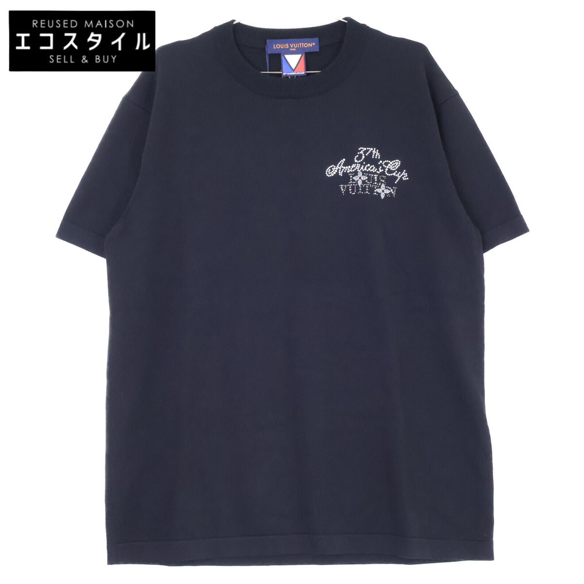 LOUIS VUITTON ルイヴィトン 【美品/国内正規/24年製】RM242MH OY8 HRN57W Embellished 37thアメリカズカップ 半袖ニットセーター トップス
