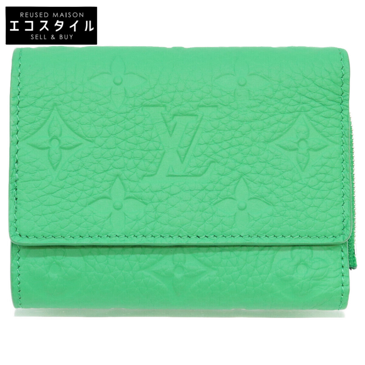 LOUIS VUITTON ルイヴィトン M25848 モノグラムトリヨン バンブーグリーン ポルトフォイユパイロット 3つ折り財布 三つ折り財布（小銭入れあり）