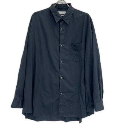 Graphpaper グラフペーパー 24AW GM243-50144 ブラック Silicon Poplin Oversized Regular Collar Shirt/シリコンポプリン オーバーサイズレギュラーカラーシャ トップス