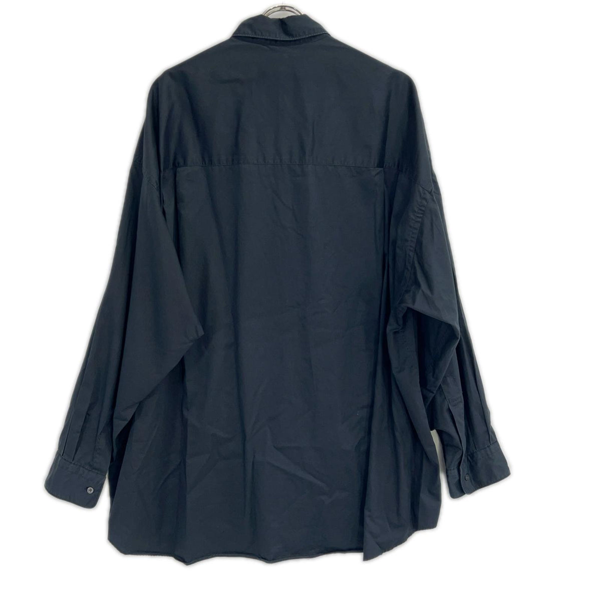 Graphpaper グラフペーパー 24AW GM243-50144 ブラック Silicon Poplin Oversized Regular Collar Shirt/シリコンポプリン オーバーサイズレギュラーカラーシャ トップス