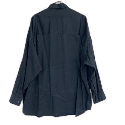 Graphpaper グラフペーパー 24AW GM243-50144 ブラック Silicon Poplin Oversized Regular Collar Shirt/シリコンポプリン オーバーサイズレギュラーカラーシャ トップス