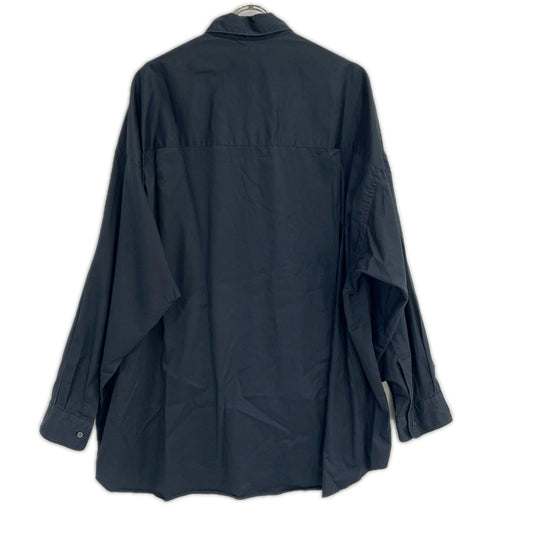 Graphpaper 24AW GM243-50144 Black Silicon Poplin Oversized Regular Collar Shirt/Silicon Poplin Oversized Regular Collar Shirt Tops