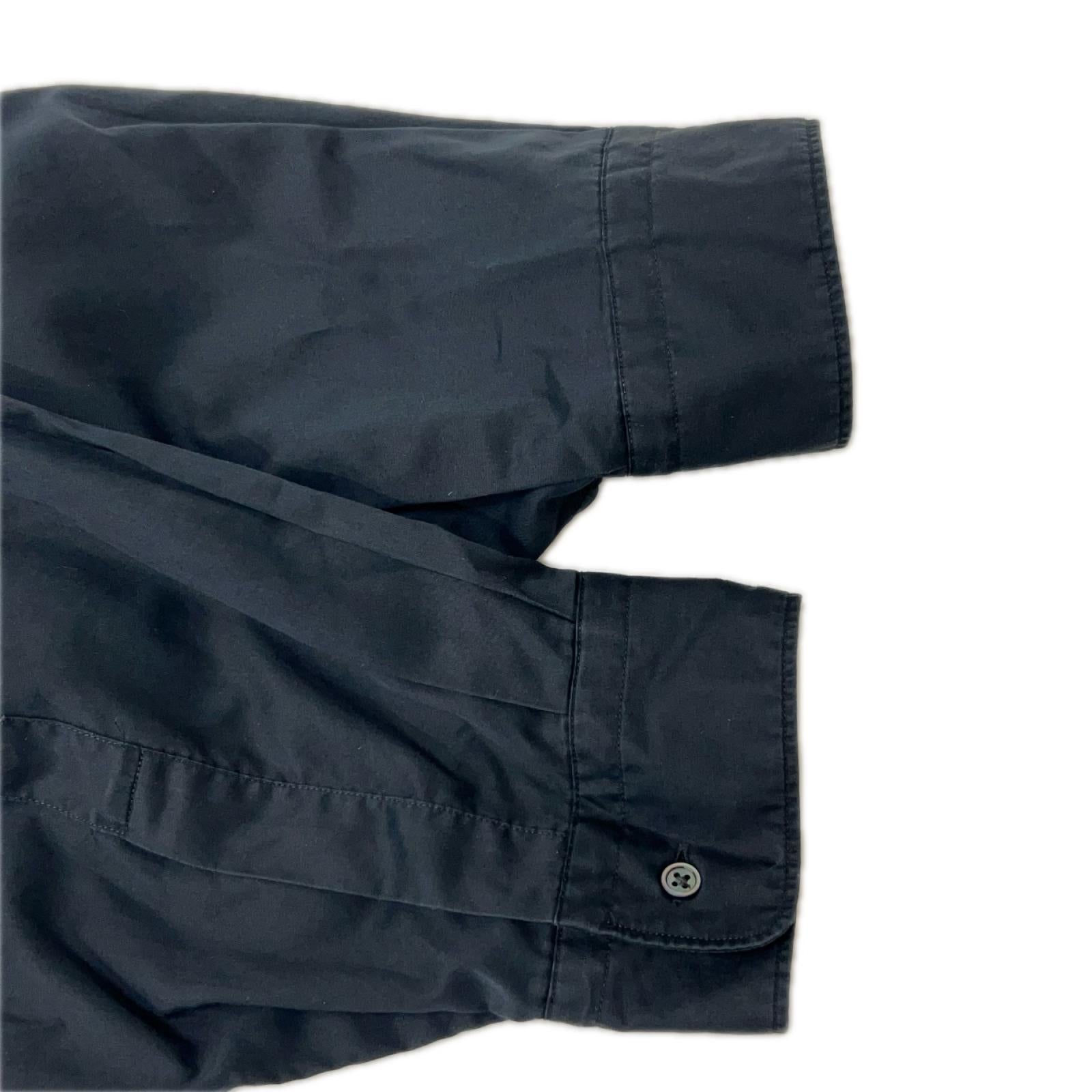 Graphpaper グラフペーパー 24AW GM243-50144 ブラック Silicon Poplin Oversized Regular Collar Shirt/シリコンポプリン オーバーサイズレギュラーカラーシャ トップス