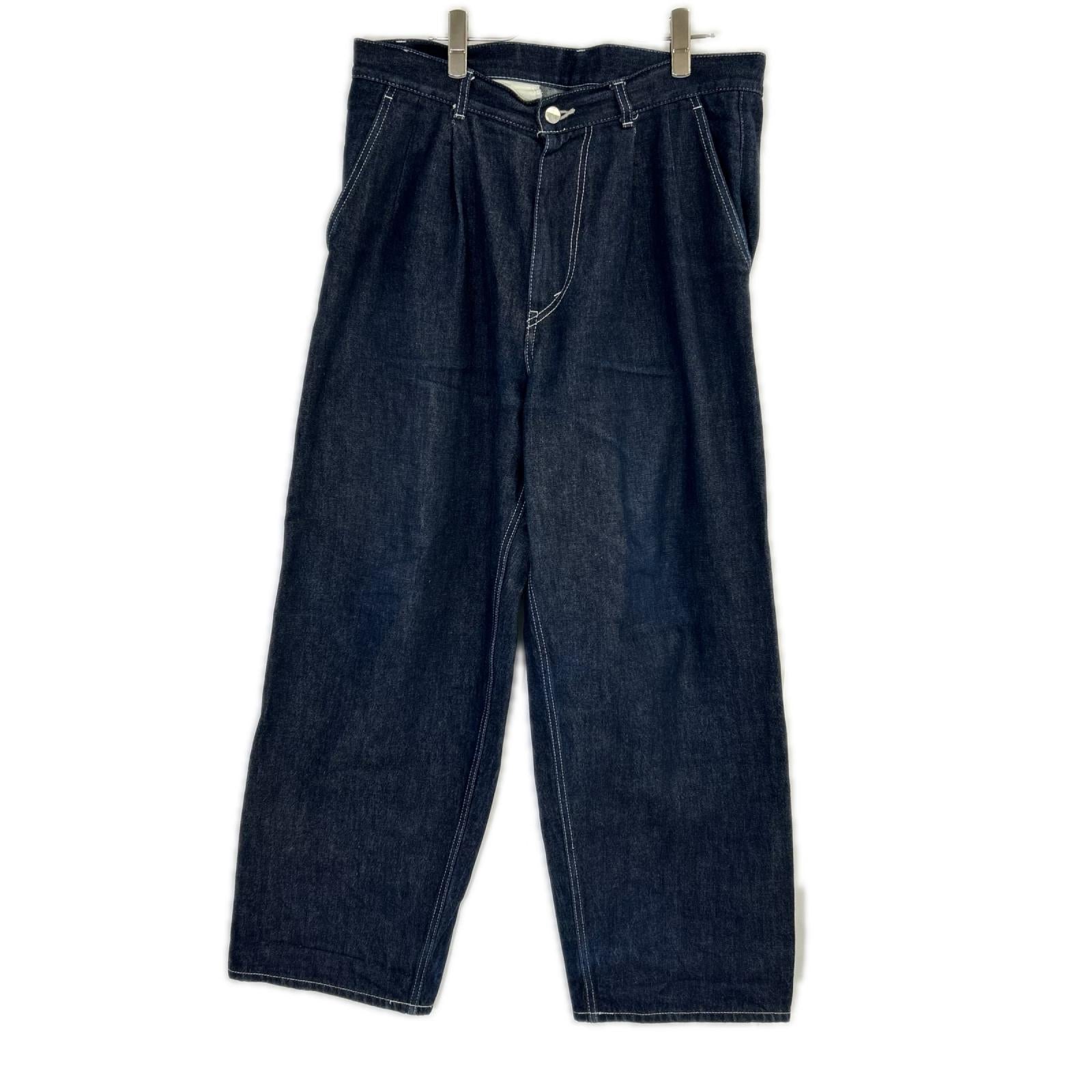 Graphpaper グラフペーパー GU243-40188RB インディゴ Selvage Denim Two Tuck Pants/セルビッジデニム2タックパンツ ボトムス