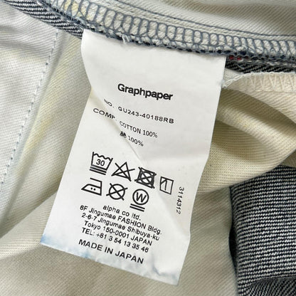 Graphpaper グラフペーパー GU243-40188RB インディゴ Selvage Denim Two Tuck Pants/セルビッジデニム2タックパンツ ボトムス