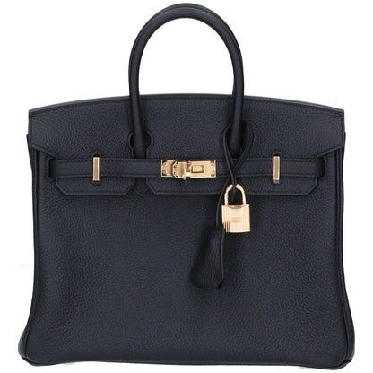 HERMES エルメス G刻印 ノワール ゴールド金具 トゴ バーキン25 ハンドバッグ