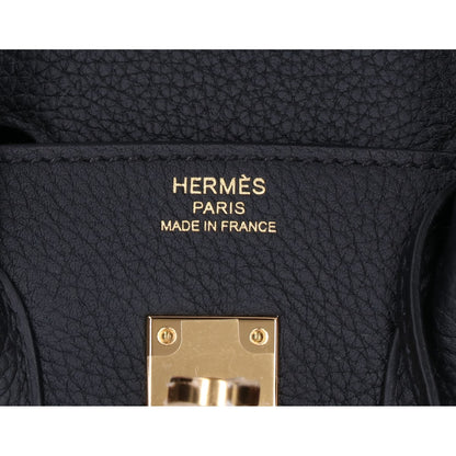 HERMES エルメス G刻印 ノワール ゴールド金具 トゴ バーキン25 ハンドバッグ