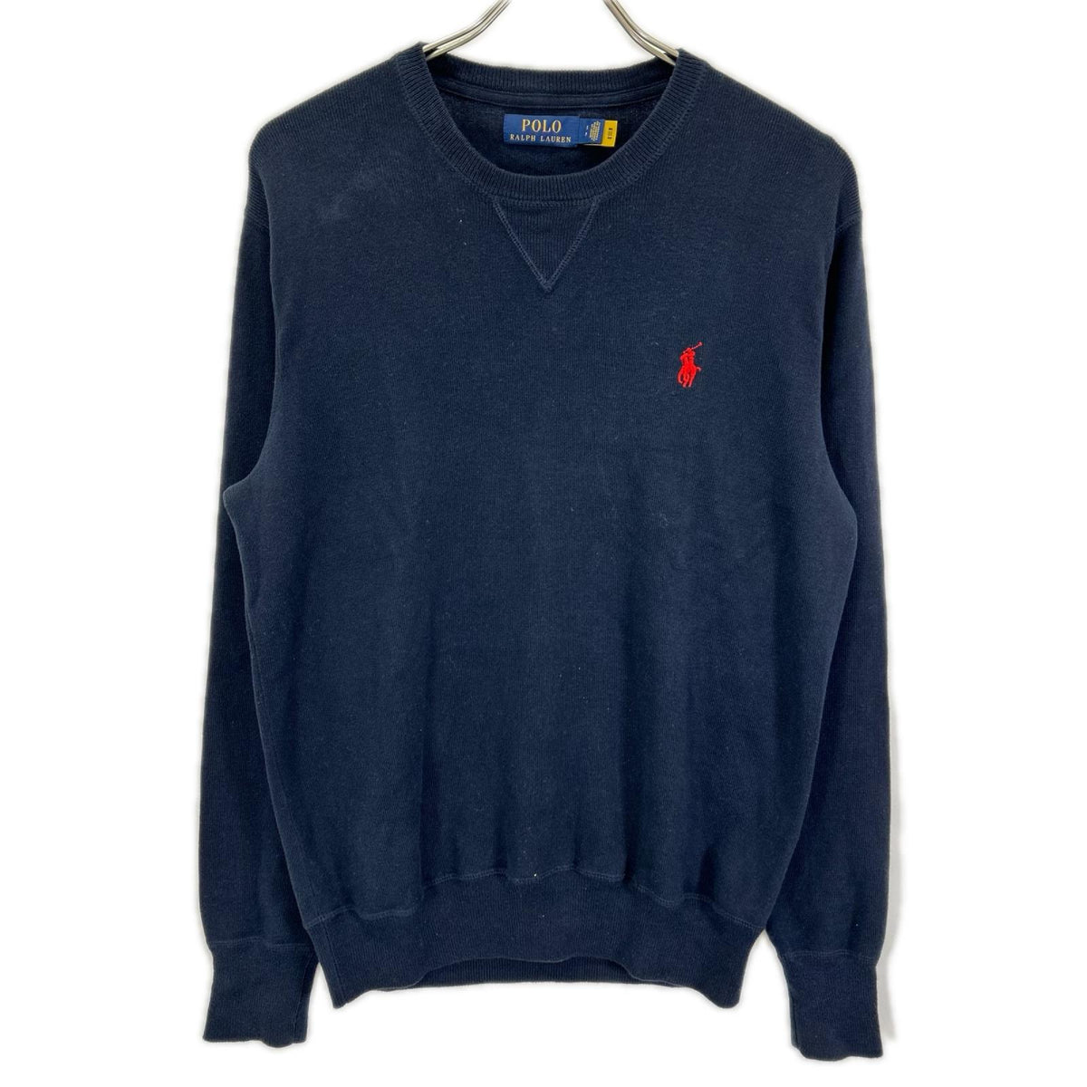 POLObyRalphLauren ポロラルフローレン ネイビー 前V コットン ニットセーター トップス