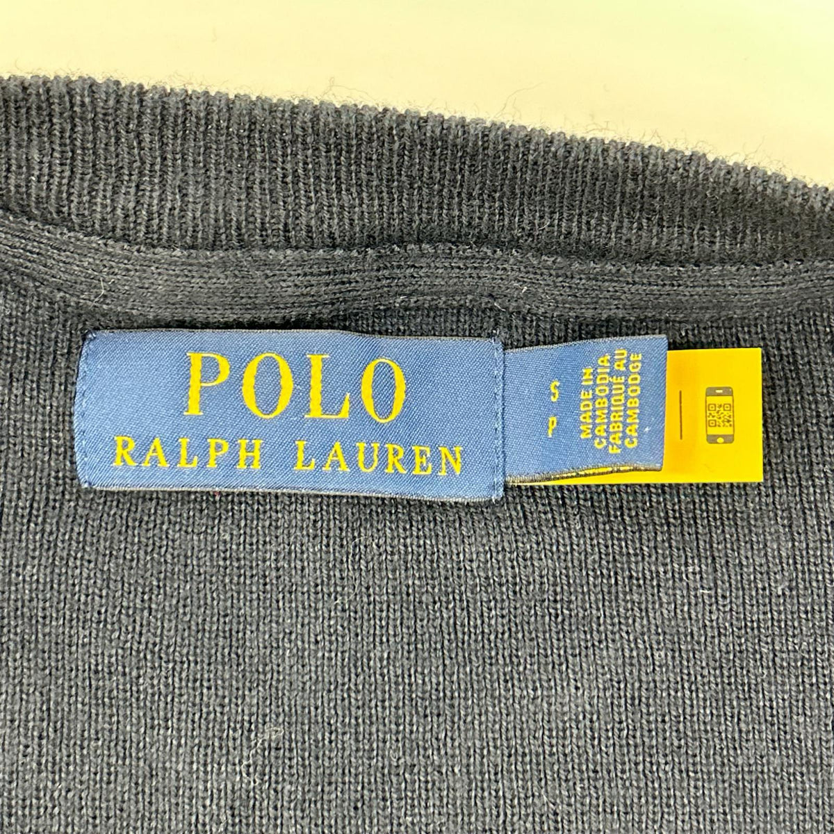 POLObyRalphLauren ポロラルフローレン ネイビー 前V コットン ニットセーター トップス