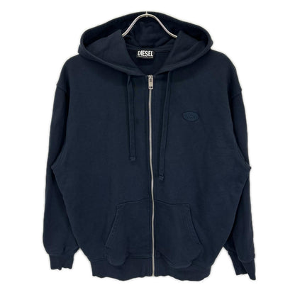 DIESEL ディーゼル コットン 刺繍ロゴ ジップアップパーカー トップス