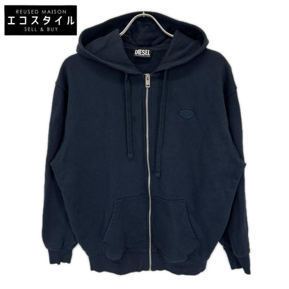 DIESEL ディーゼル コットン 刺繍ロゴ ジップアップパーカー トップス