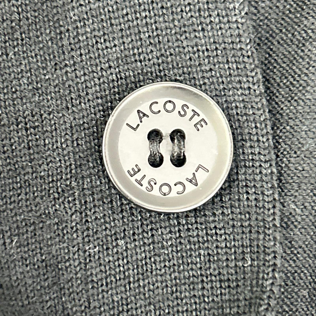 Lacoste ラコステ ブラック ウール ワニロゴ ボタンカーディガン トップス