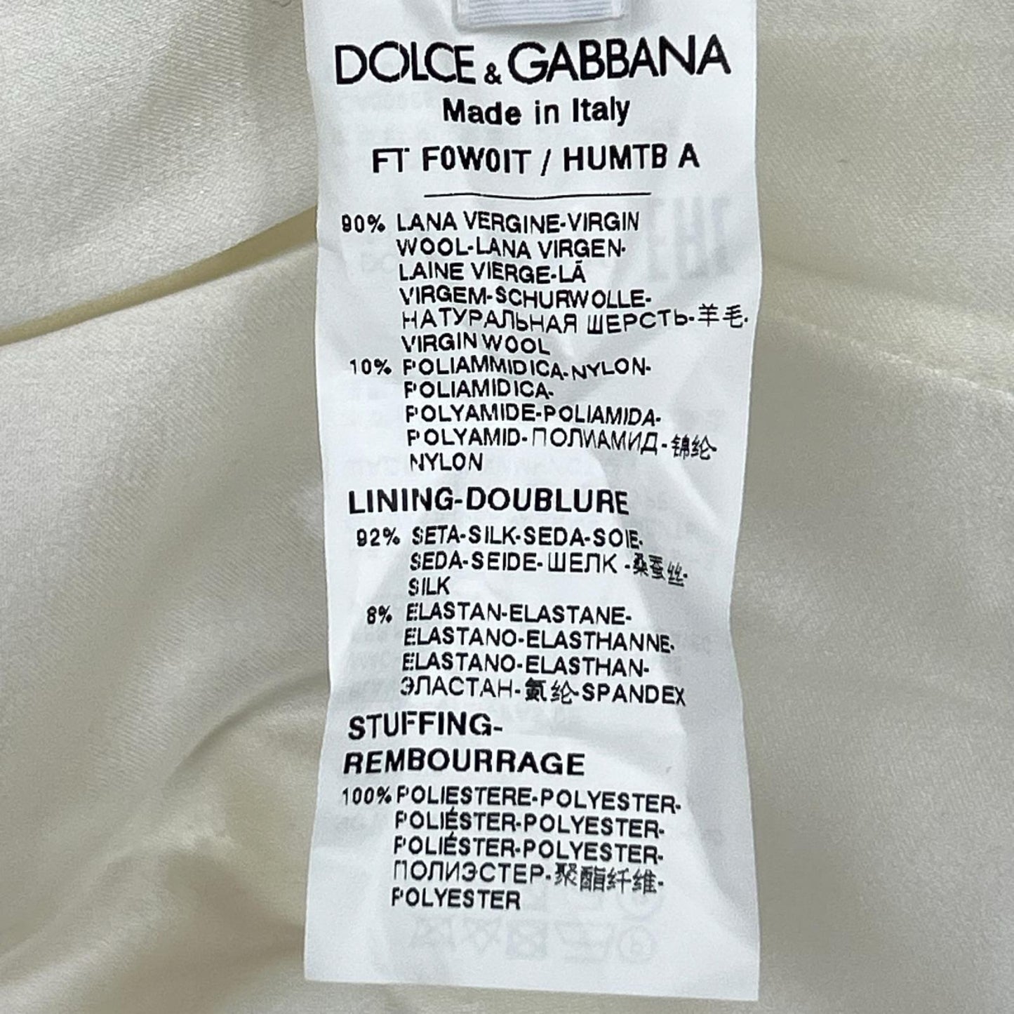 DOLCE&GABBANA ドルチェアンドガッバーナ F0W0IT 23AW ナチュラルホワイト コート コート