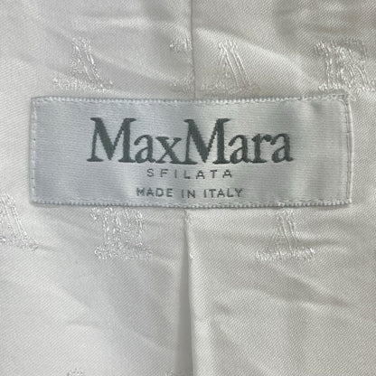 Max Mara マックスマーラ 104131186 20年 ホワイト ノーカラージップアップジャケット ジャケット
