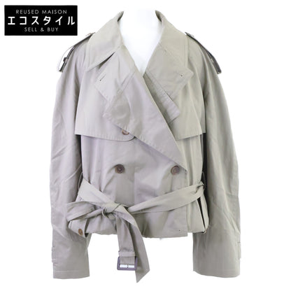 BALENCIAGA バレンシアガ 【新品/国内正規/23年製】751721 フォールデッド オーバーサイズ ベルト ツイル クロップド トレンチ コート