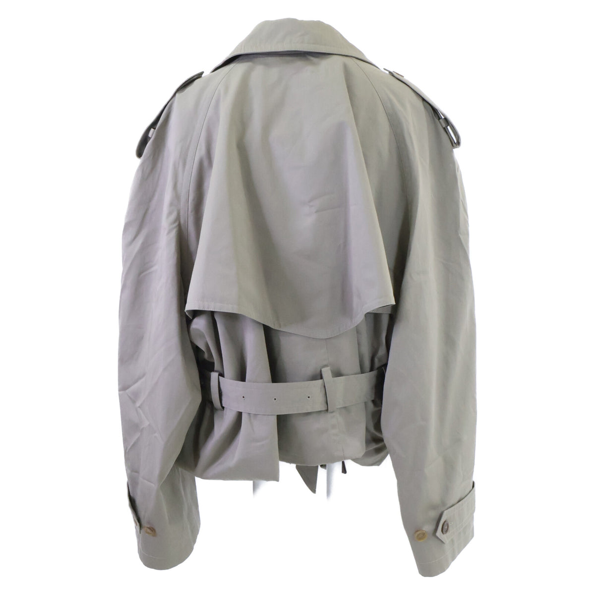 BALENCIAGA バレンシアガ 【新品/国内正規/23年製】751721 フォールデッド オーバーサイズ ベルト ツイル クロップド トレンチ コート