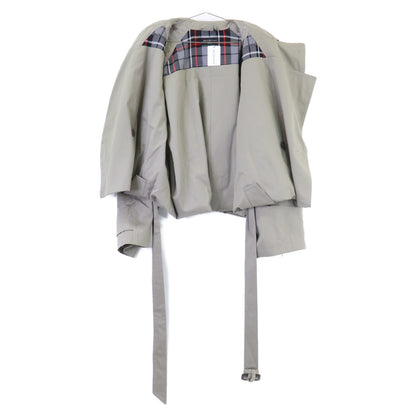 BALENCIAGA バレンシアガ 【新品/国内正規/23年製】751721 フォールデッド オーバーサイズ ベルト ツイル クロップド トレンチ コート